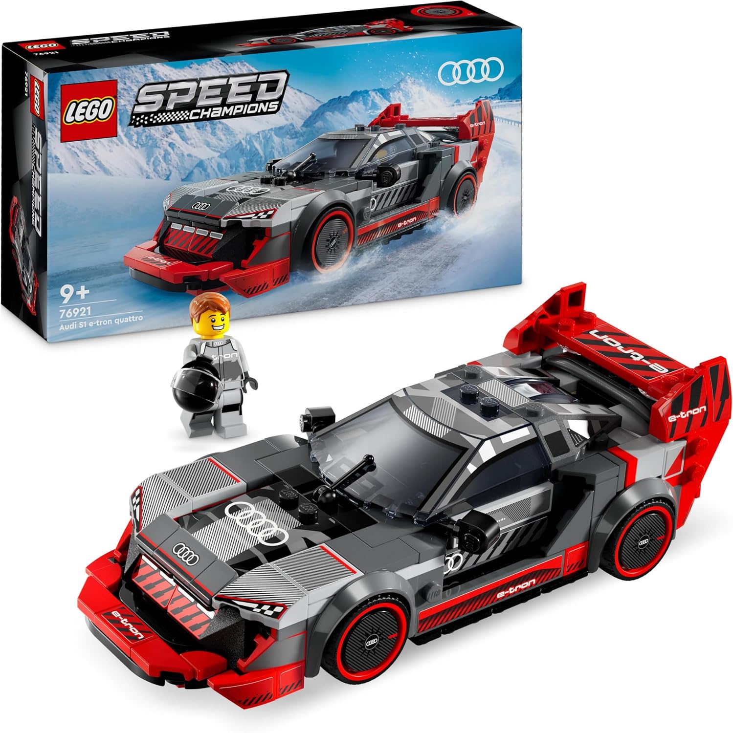 LEGO Speed Champions Voiture de Course Audi S1 e-Tron Quattro Véhicule Jouet, Set de Construction pour Enfants, Idée Cadeau pour Garçons et Filles Dès 9 Ans, Jeu en Autonomie, Déco pour Chambre 76921 - Image 1