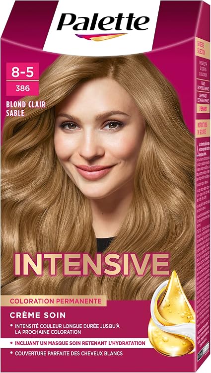 Schwarzkopf - Palette - Permanent Hair Colour - Cream Care - 100% White Hair Coverage - 8 Week Lasts - Light Sandy Blonde 386 - Image 1