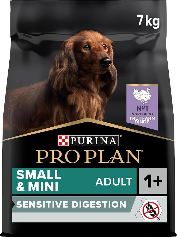 PURINA PRO PLAN | Sensitive Digestion | Complete Dry Food for Small Adult Dogs | Promotes a Healthy Digestive System | Turkey Rich | Dry Food | Adult Dogs | 7kg Bag - Image 1