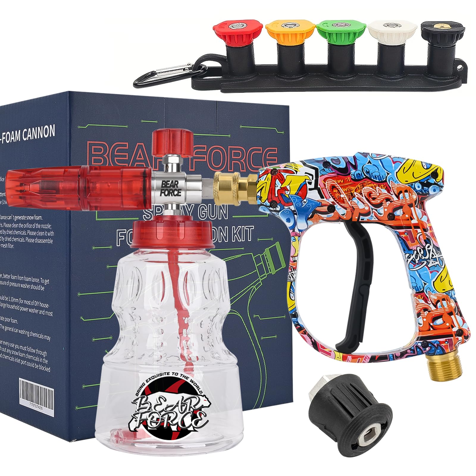 BEAR FORCE M22 ID14MM Spray Gun & 1/4" Quick Connector Snow Foam Lance For Karcher K1-K7 Pressure Washer - Image 1