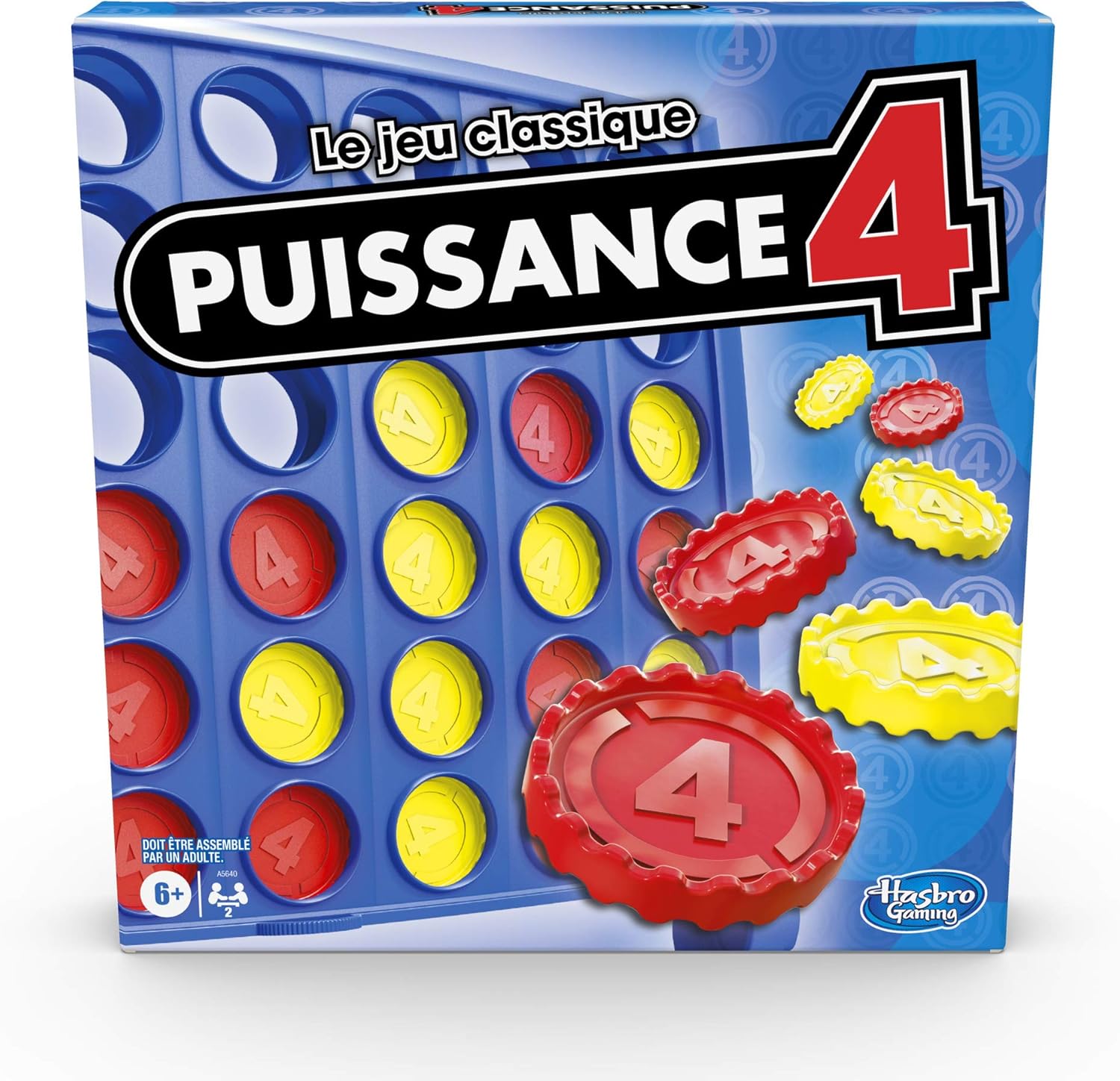 Puissance 4, Le Jeu de société et de Plateau pour Enfants, stratégie pour 2 Joueurs, aligner 4 pions, pour Enfants, dès 6 Ans - Image 1