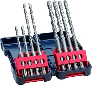 Bosch Accessories 8x SDS Plus-3 Drill Bit Set (for Concrete, Tough Box, 5-10 mm, Rotary Hammer Drills Accessories) - Image 1