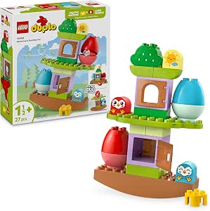 LEGO Duplo Tree that Sways and Stacks - Interactive Toy for Babies from 1 Year - Building Game Developing Fine Motor Skills - 2 Bird Figurines - Gift for Girl or Boy 10440 - Image 1