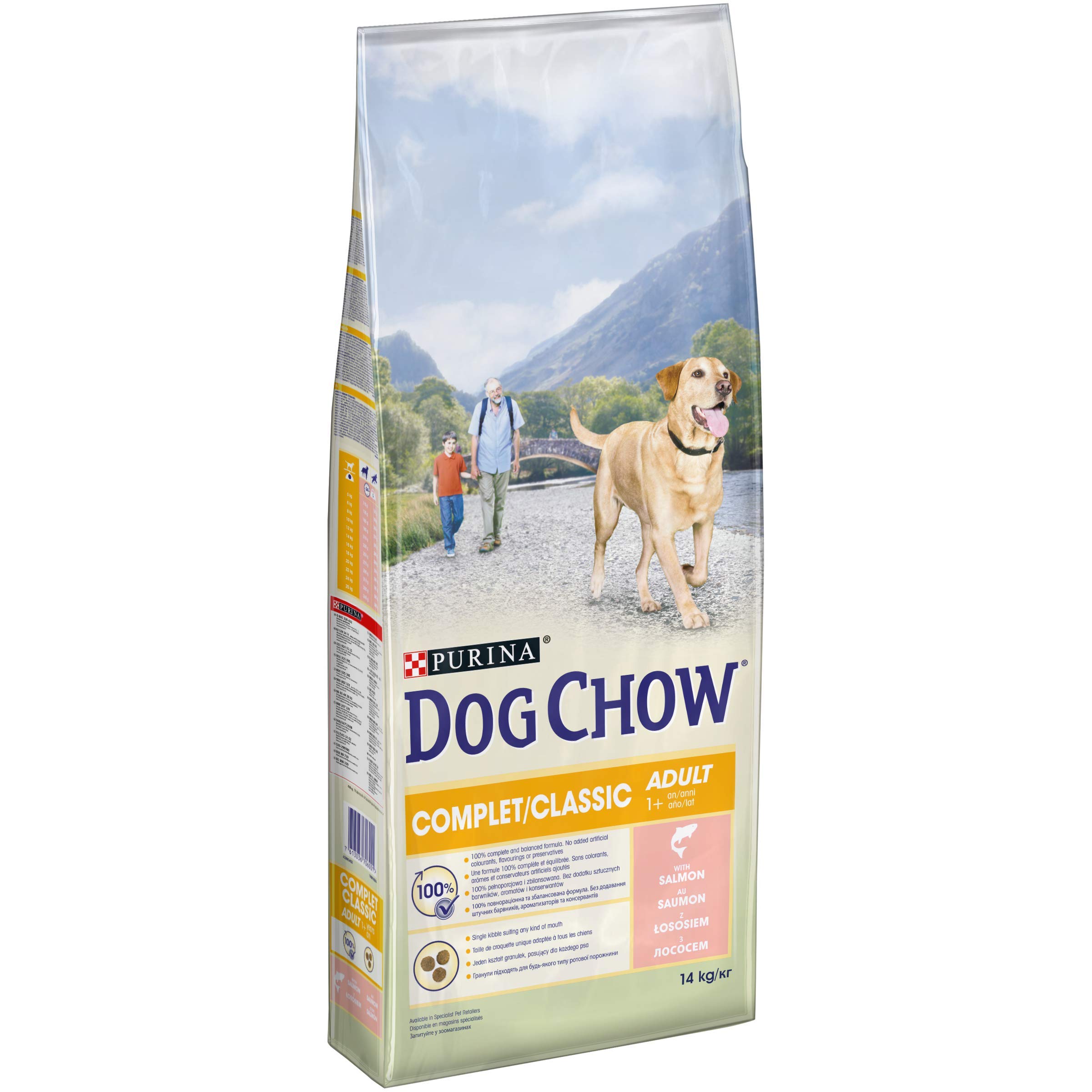 DOG CHOW | Aliment Complet | Chien Adulte | Croquettes au Saumon | 14 kg - Image 1