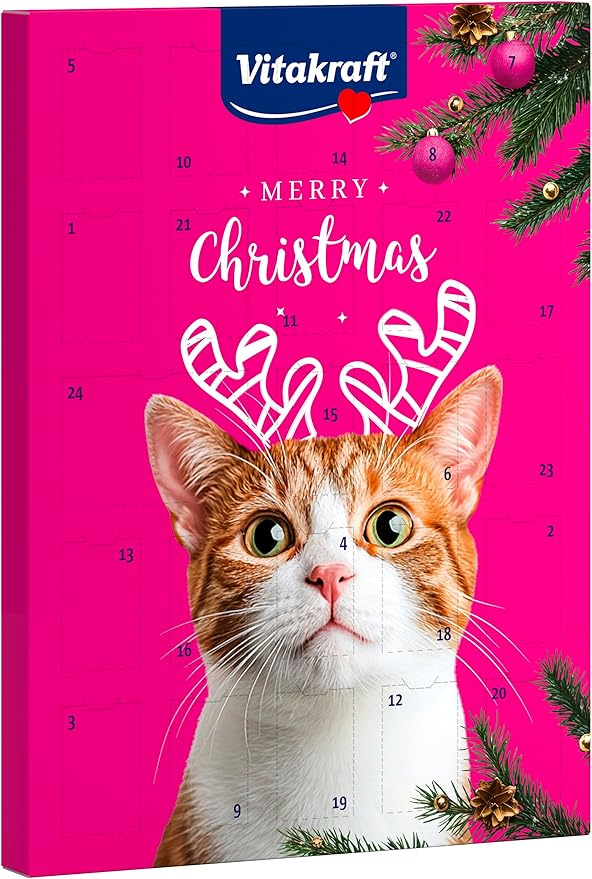 VITAKRAFT - Advent Calendar for Cats Christmas 2025 Delicious Selection of Delicious Treats for Cats of All Ages (1 x 363G) - Image 1