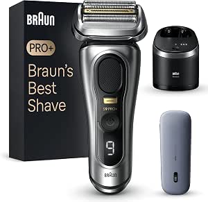 Braun Men's Electric Shaver Series 9 PRO+ 9577cc, Waterproof, ProLift Blade, Pro Trimmer for Precision Shaving, Men's Beard Kit with 5 Shaving Elements, Cleaning Station Box, Case - Image 1
