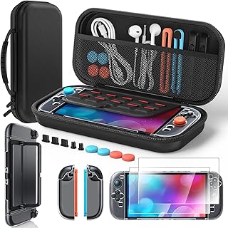 Étui pour Nintendo Switch 2, Pochette Housse pour Nintendo Switch 2, Étui Accessoires Switch 2 avec Protège-Écrans HD [7,9 Pouces], Coquille de Cristal, Kit Anti-Poussière et 4 Embouts pour Joysticks - Image 1