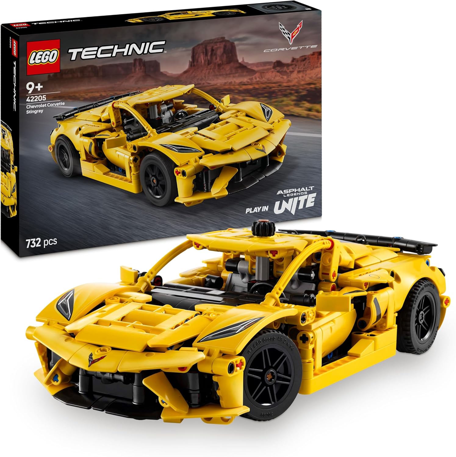 LEGO Technic Chevrolet Corvette Stingray - Set de Jeu - Modèle de Voiture de Sport - Cadeau pour Les garçons et Les Filles de 9 Ans et Plus 42205 - Image 1