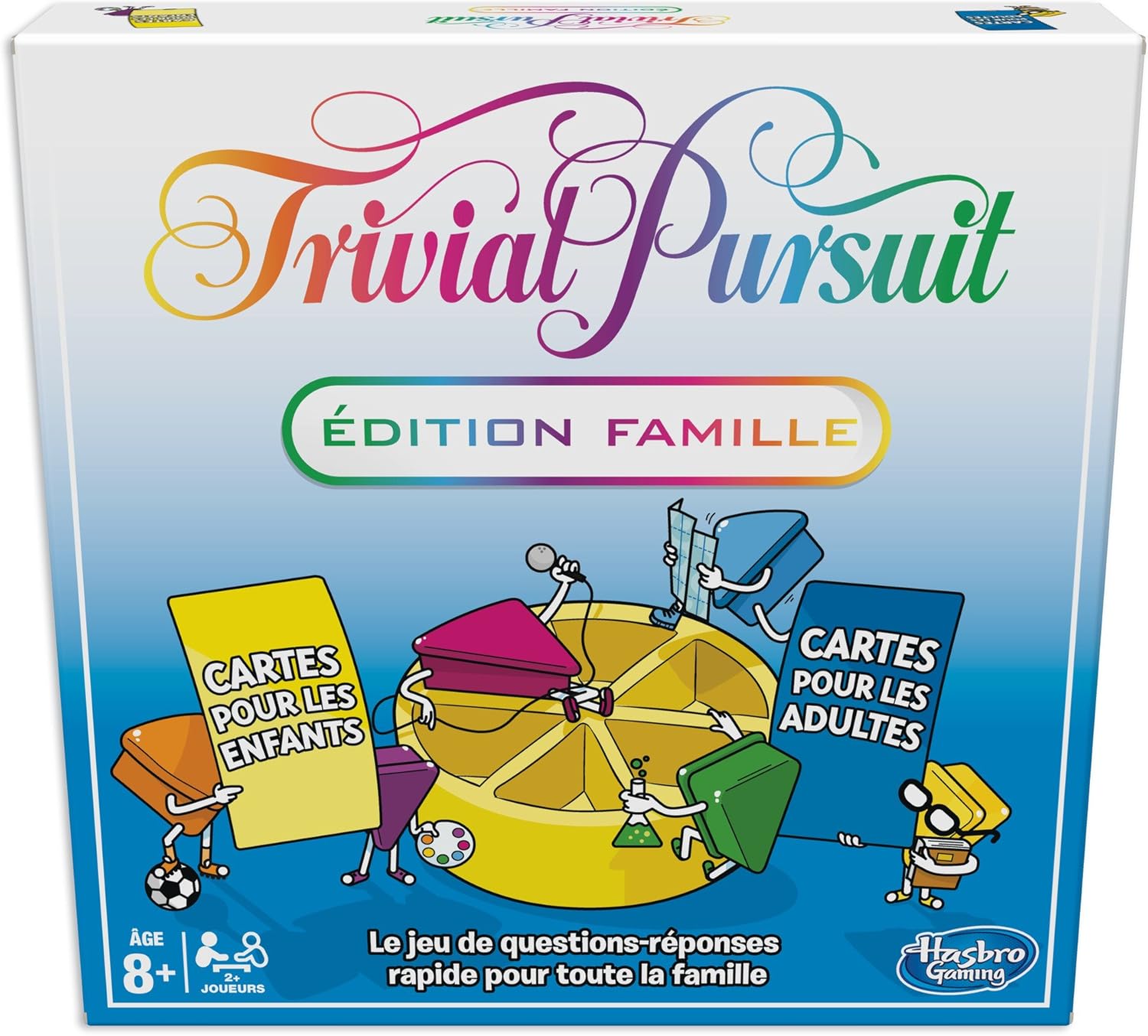 Jeu de Plateau Trivial Pursuit : édition familiale, Jeux-questionnaires pour Adultes et Enfants, Jeux de société familiaux pour Les Enfants, 2 Joueurs ou Plus, dès 8 Ans - Image 1
