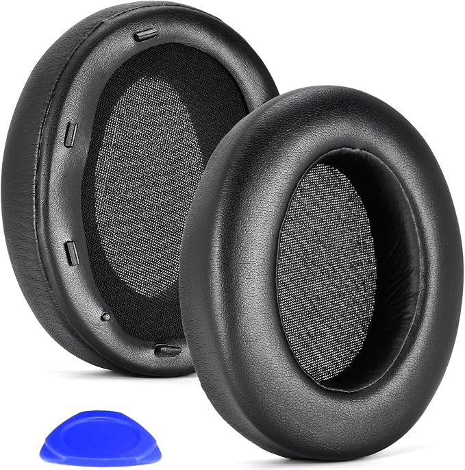 WH XB910N Replacement Soft Protein Leather Earpads for Sony WH-XB910 XB910N Headphones with Extra Low Bass (Not Compatible with WH-H910N Model) Black - Image 1
