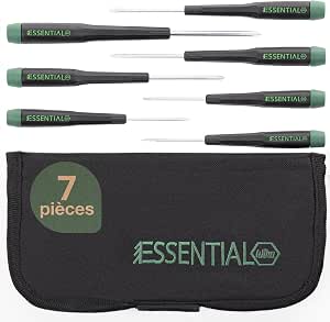 Wiha Essential Precision Screwdriver Set 7 Pieces + Box | Mini Repair Kit for Glasses, Camera, Laptop (45896) - Image 1