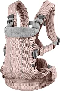 BabyBjörn Harmony Baby Carrier, Mesh 3D, Dusty Pink - Image 1