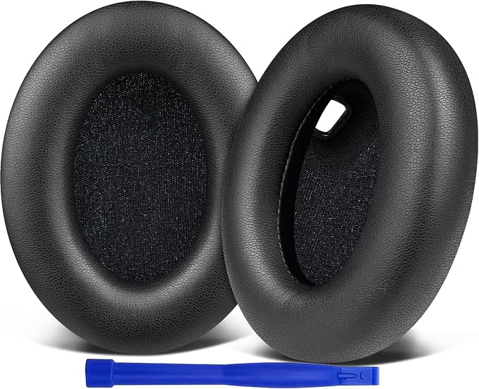 SOULWIT Foam Cushion Pads for Sony WH-1000XM4 (WH1000XM4) Headphones, with Noise Insulation Foam, Extra Thickness, Without Affecting Sensor-1000XM4 PL Black - Image 1