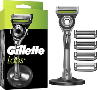 GilletteLabs Avec Barre Exfoliante, Rasoir Pour Homme De Gillette, 1 Manche, 5 Recharges De Lames, Comprend Un Support Magnétique Premium - Image 1