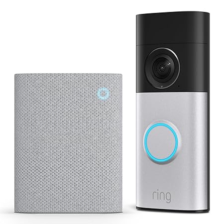 Ring Sonnette vidéo Plus filaire, nouvelle génération (Wired Video Doorbell Plus) sur secteur + Chime (3e gén.) | Retinal 2K | Essai gratuit de 30 jours à l'abonnement Ring Home - Image 1