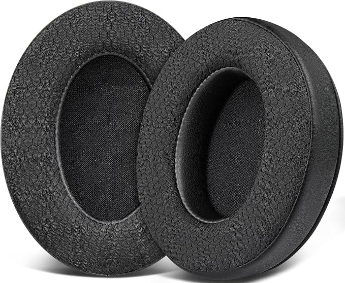 SOULWIT Fabric Mesh Foam Cushion Pads for HyperX Cloud 1/2/3/Pro/Core/Flight/Flight S/Stinger/Stinger S, CloudX Stinger/Stinger Core/Flight Headphones - Image 1
