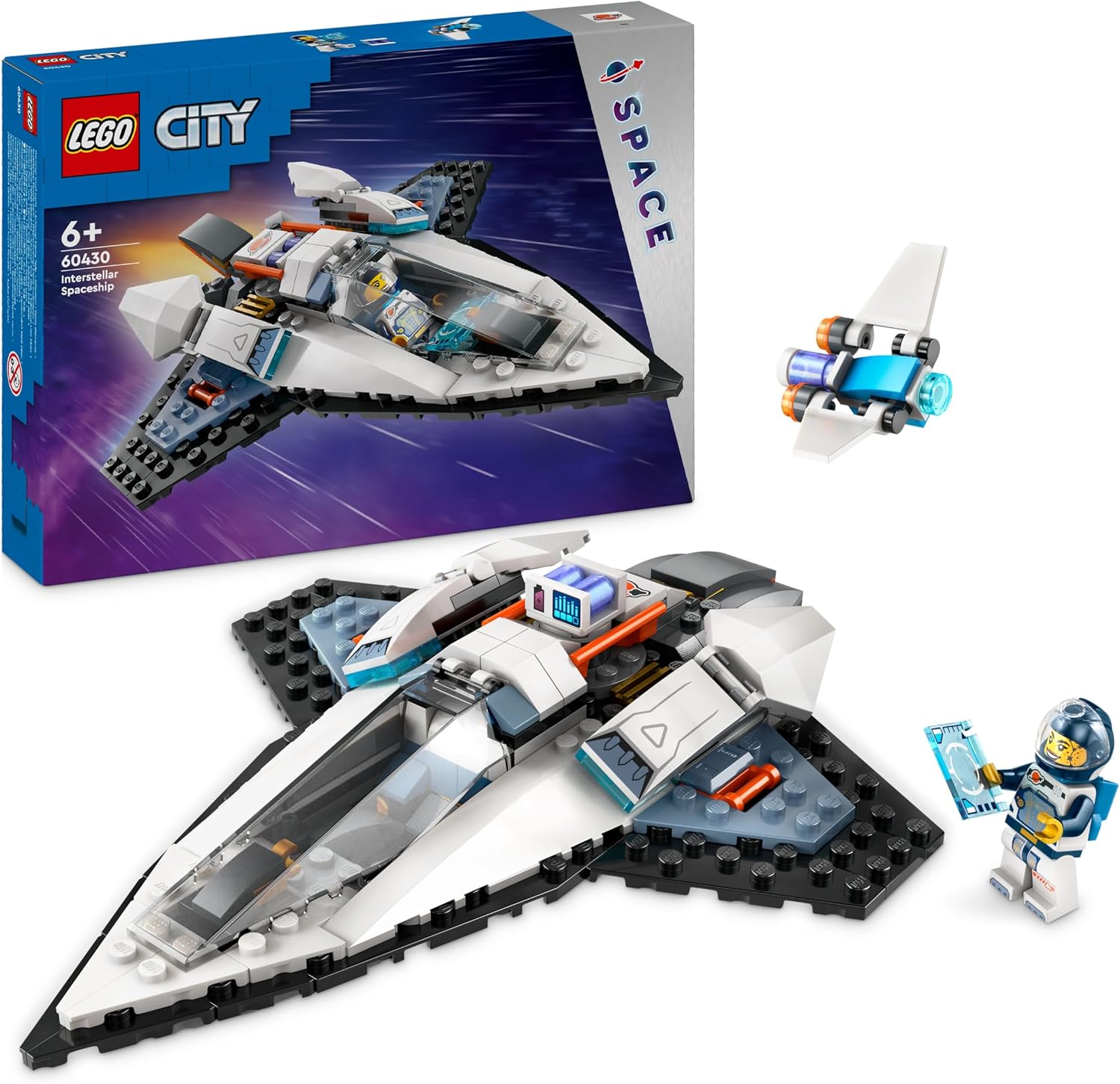 LEGO City Le Vaisseau Interstellaire, Jouet de Construction de l'espace, Cadeau pour Garçons et Filles Dès 6 Ans, Jeu Créatif avec Véhicule et Minifigurines d'Astronaute 60430 - Image 1