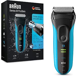 Braun Series 3 ProSkin 3040s Men's Electric Shaver Beard Wet & Dry; Blue, - Image 1
