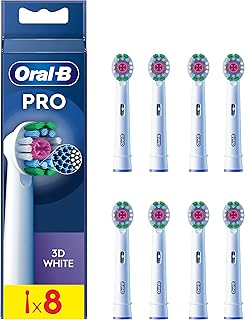Oral-B Pro 3D White Brossettes pour Brosse à dents électriques, Pack De 8 Unités - Image 1