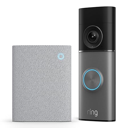 Nouvelle Ring Sonnette vidéo Pro filaire, nouvelle génération (Wired Video Doorbell Pro) sur secteur + Chime (3e gén.) | Sonnette vidéo avec Retinal 4K et zoom jusqu'à 10x amélioré | Large champ de vision | Essai de 30 jours à l'abonnement Ring - Image 1
