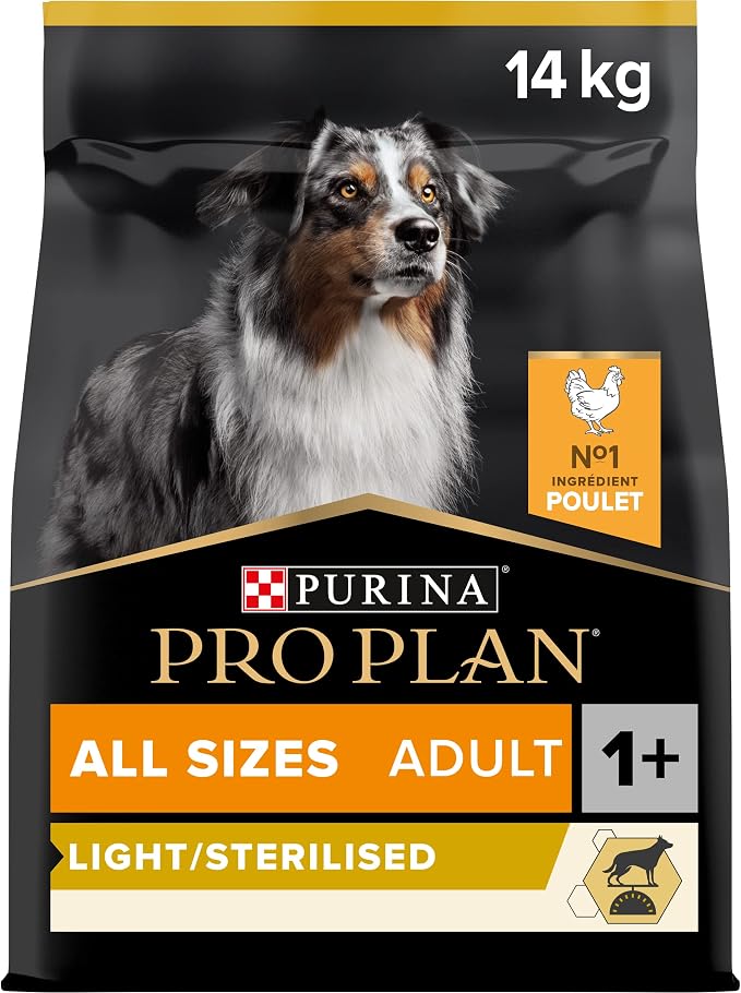 PURINA PRO PLAN | Light/Sterilized | Adult Dog | All Sizes | Protein Dry Food | Chicken | Promotes Weight Management | Bag | 14 kg - Image 1