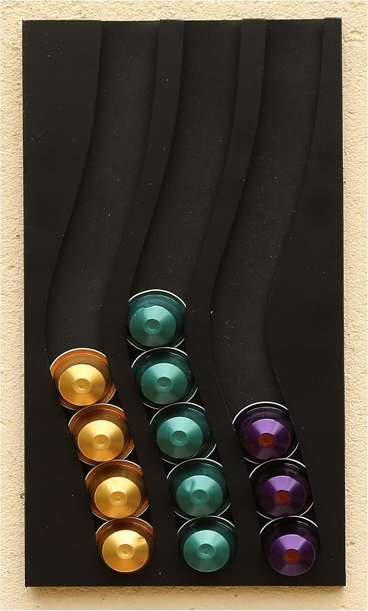 Capsule Dispenser Compatible with Nespresso 3BK Capacity 30 Capsules, Pods 33 x 16 x 1 cm - Image 1