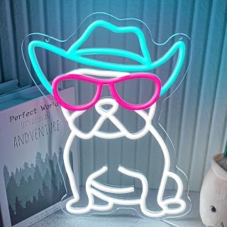 Cool French Bulldog Neon Signs, LED Hanging Sign for Wall Decoration, Birthday Gift (French Bulldog) - Image 1