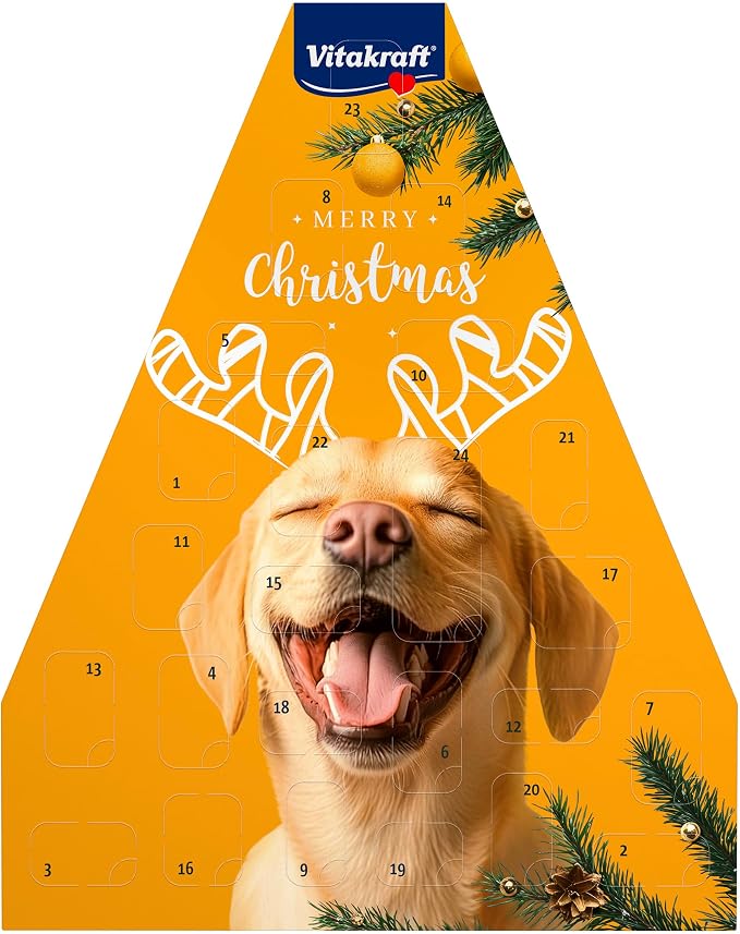 Vitakraft Advent Calendar for Dogs, Christmas 2025, Careful Selection of Delicious Treats for Dogs of All Ages (1 x 244g) - Image 1