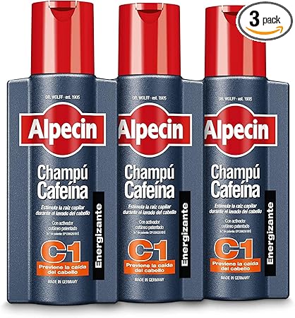 Alpecin Alpecin C1 Caffeine Shampoo 3 x 250ml | Hair Loss Shampoo for Men with Caffeine | Hair Loss Treatment | Hair Loss Shampoo for Men - Image 1