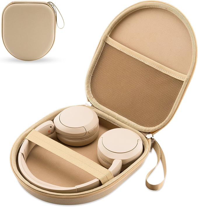 Case Compatible with JBL Tune 510BT 520BT 500 720 BT 770 NC 760 NC, Sony WH-CH520 WH-CH720N, Wireless Noise Reduction Headphones, Portable Travel Headphone Case, Beige - Image 1