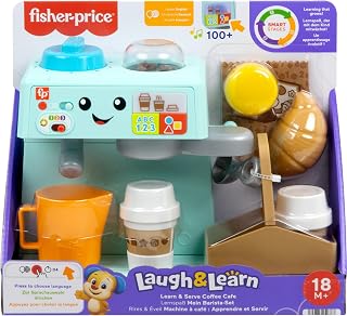 Coffee Machine Set: Learn and Serve with Progressive Awakening and 10 Elements, from 18 Months, Multilingual Version, HYR98 - Image 1