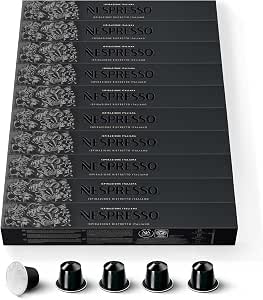 Nespresso Original Bundle of 100 Ristretto Coffee Capsules – Intensity 10 – For Ristretto & Espresso – (10 Cases of 10) - Image 1