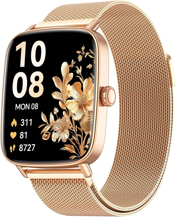 Women's Smart Watch with Bluetooth Call, 1.85 Inch Smartwatch for iOS/Samsung/Android, 120+ Modes Sport/Heart Rate/Sleep/SpO2, Fitness Pedometer Waterproof IP68 Smart Watch - Image 1