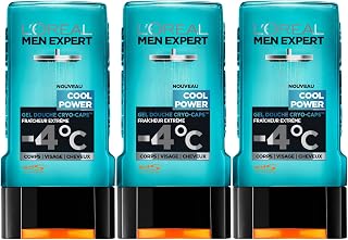 L'Oréal Men Expert Cool Power Fraicheur Extrême Gel Douche pour Homme 300 ml - Lot de 3 - Image 1