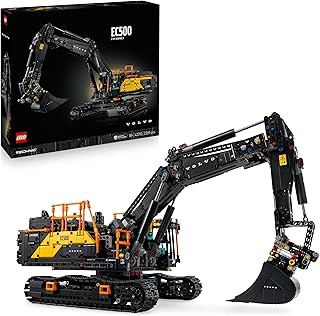 Technic Volvo EC500 Hybrid Excavator – Model for Adult Motorised Construction Vehicles – Articulated Arm & Moving Tracks – Hammer & Excavator – Original Gift 42215 - Image 1