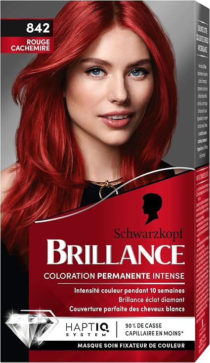 Schwarzkopf - Shine - Intense permanent hair colour - Diamond shine - Shiny hair - 100% coverage of white hair - Nourishing care included - Cashmere Red 842 - Image 1