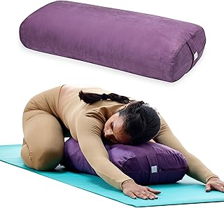 Gaiam Traversin de Yoga – Long Coussin de méditation rectangulaire – Coussin de Soutien pour Yoga réparateur et Assise sur Le Sol – poignée de Transport intégrée – Housse Lavable en Machine - Image 1