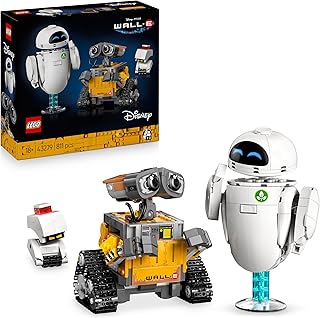 LEGO | Disney et Pixar Wall-E et Eve - Set de Construction pour Adulte - Maquette à Exposer - Robots en Briques avec Figurines de M-O & Hal - Décoration Maison DIY - Cadeau Collector pour Fans 43279 - Image 1