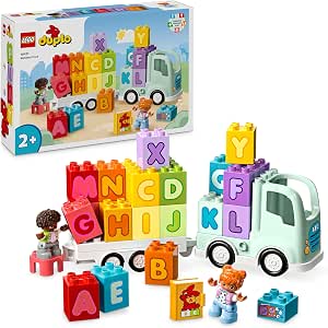 LEGO Duplo My Town The Truck of the Alphabet - Interactive Toy for Children from 2 Years with Trailer, Colorful Bricks with Alphabet Letters, Montessori Educational Toy for Girls or Boys 10421 - Image 1