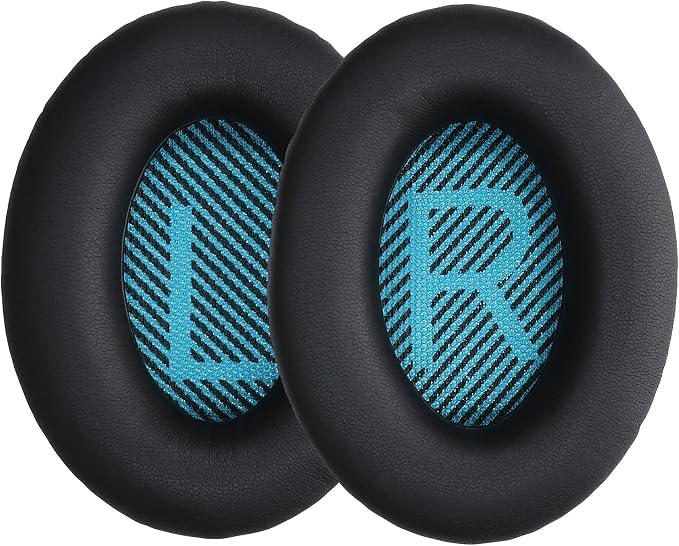 kwmobile 2 x Ear Pads Compatible with Bose Soundlink Around-Ear Wireless II Foam Ear Pads for Headphones – Black - Image 1