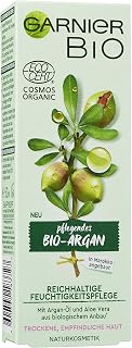 Garnier Bio Huile d'Argan Crème à l'Aloe Vera, Cosmétique Naturelle, Soin Hydratant riche Argan Lot de 2 (2 x 50 ml) - Image 1