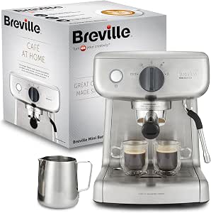 Breville Barista Mini Semi-Automatic Espresso Maker | with Steam Nozzle for Milk Frothing & Italian Pump 15 Bar [VCF125X]          [Energy Class C] - Image 1