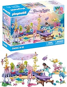 Playmobil 71499 Mermaid Care Centre for Marine Animals - Princess Magic - Includes Two Characters, Shells That Attach to the Bathtub and Decor - Ages 4 and Above - Image 1