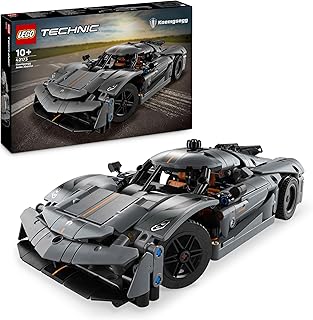 Technic Hypercar Koenigsegg Jesko Absolut Grey – Building Set – Children's Vehicle – Building Model – Gift for Motorsport Enthusiasts 42173 - Image 1
