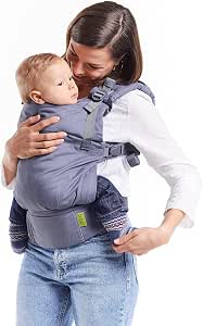 Boba X Baby Carrier - Scalable from Birth to Early Childhood, Ergonomic 2-in-1 Baby Carrier with Cross Straps (Grey) - Image 1