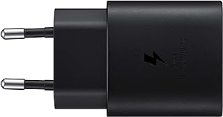 Samsung Chargeur USB C, Adaptateur Secteur 25W Ultra Rapide, Adaptateur USB C vers USB, Chargeur samsung Charge Rapide, Original, sans câble, Noir - Image 1