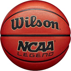 Wilson NCAA Legend Basketball, Mixed Leather, Indoor & Outdoor Basketball - Image 1