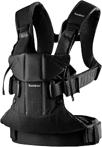 BabyBjörn Baby Carrier One, Mixed Woven, Black - Image 1