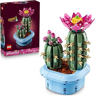 LEGO Botanicals Cactus Fleuri - Set de Plante Artificielle en Pot - 2 Cactus & Fausses Fleurs - Décoration Chambre DIY - Cadeau d'anniversaire pour Fille 9 Ans ou Adulte Passionné.e de Plantes 11509 - Image 1