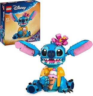 LEGO ǀ Disney Stitch - Jouet de Construction & Décoration - Figurine à Exposer avec Cornet de Glace & Fleur - Idée Cadeau pour Fille ou Garçon dès 9 Ans et Fans du Film Lilo & Stitch 43249 - Image 1